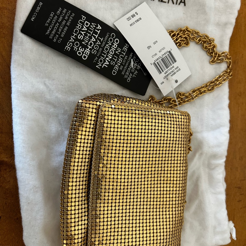 BCBG Gold Chain Clutch